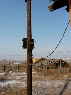 Eletricity meter of the School and neigbor estate with  potential greenhouse building